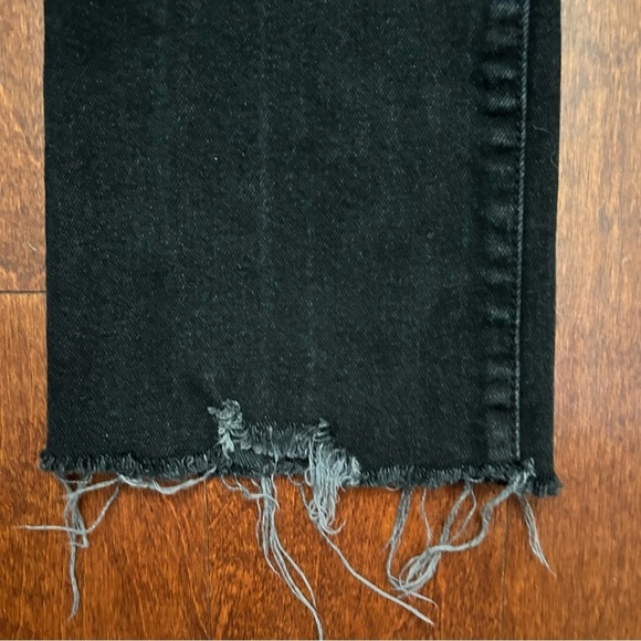 Just Black Denim Women's Cropped High Rise Black Frayed Hem Jeans, Size 25 - Picture 5 of 13